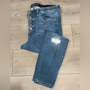 Torrid High Rise Distressed Blue Jeans
